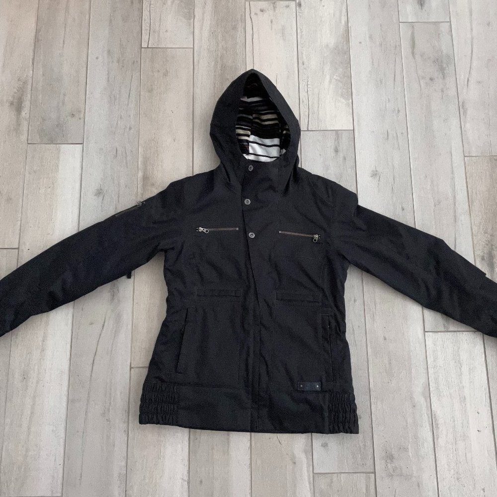 Burton Dryride Black Snowboard Jacket Womens Size L CA 26902 RN 87380
